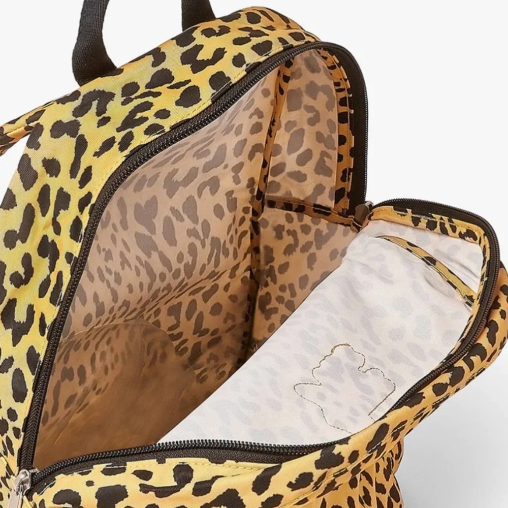 Pura Vida LEOPARD MINI BACKPACK gold black leopard print NWT